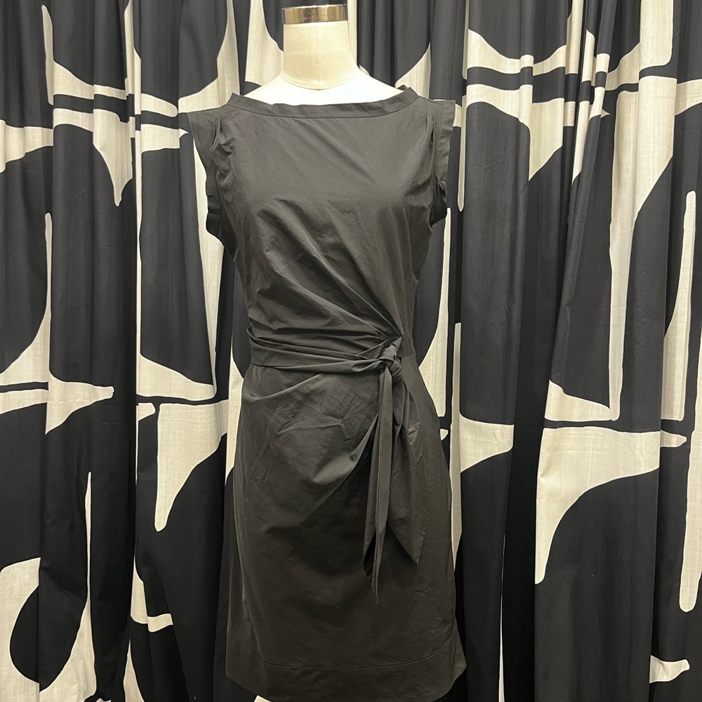 Diane Von Furstenberg Black Wrap Mini Dress